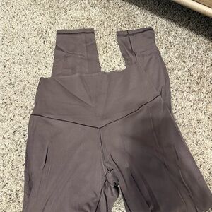 Women's High-Waisted Brown 7/8 Leggings